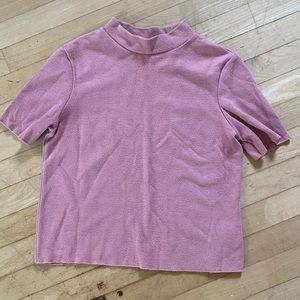 Zara Trafaluc Mock Neck Pink Top size Small